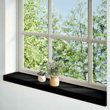 Vidaxx Fensterbänke 2 Stk. 80x15x2 cm Eiche massiv dunkelbraun