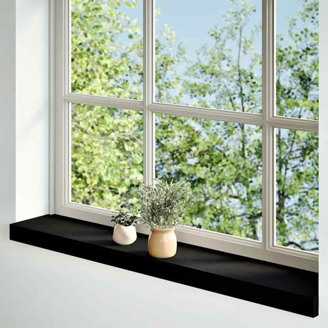 Vidaxx Fensterbänke 2 Stk. 80x15x2 cm Eiche massiv dunkelbraun