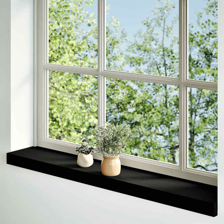 Vidaxx Fensterbänke 2 Stk. 90x15x2 cm Eiche massiv dunkelbraun