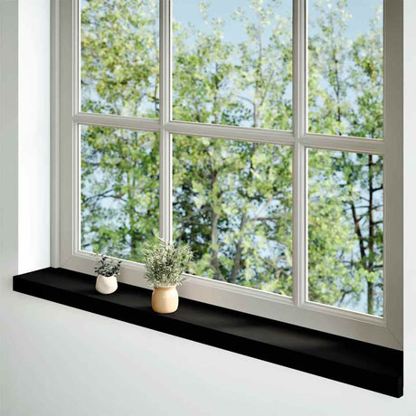 Vidaxx Fensterbänke 2 Stk. 140x15x2 cm Eiche massiv dunkelbraun