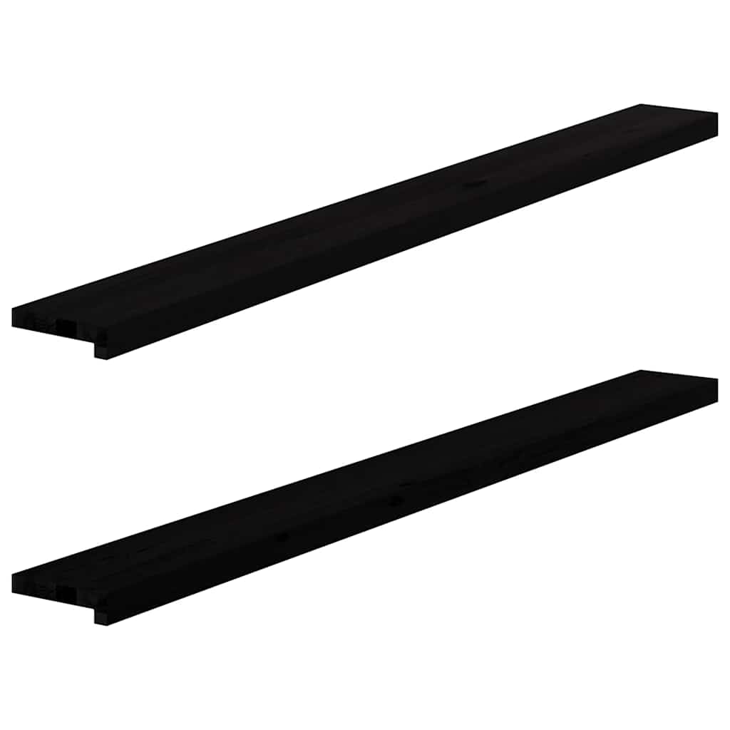 Vidaxx Fensterbänke 2 Stk. 160x15x2 cm Eiche massiv dunkelbraun
