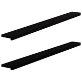 Vidaxx Fensterbänke 2 Stk. 160x15x2 cm Eiche massiv dunkelbraun