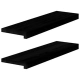 Vidaxx Fensterbänke 2 Stk. 70x20x2 cm Eiche massiv dunkelbraun
