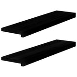 Vidaxx Fensterbänke 2 Stk. 80x20x2 cm Eiche massiv dunkelbraun
