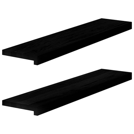 Vidaxx Fensterbänke 2 Stk. 90x20x2 cm Eiche massiv dunkelbraun