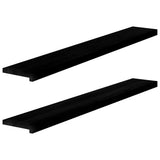 Vidaxx Fensterbänke 2 Stk. 140x20x2 cm Eiche massiv dunkelbraun