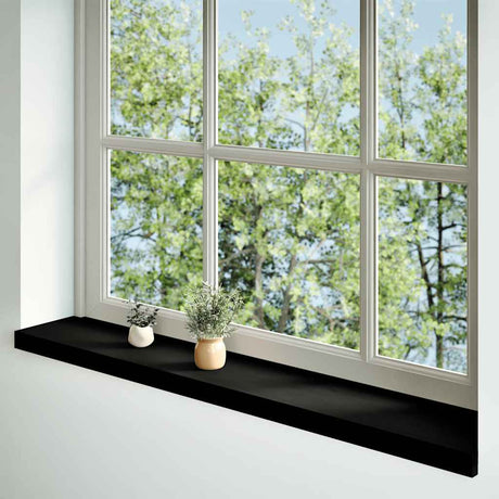 Vidaxx Fensterbänke 2 Stk. 160x20x2 cm Eiche massiv dunkelbraun