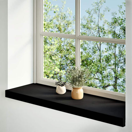 Vidaxx Fensterbänke 2 Stk. 70x25x2 cm Eiche massiv dunkelbraun