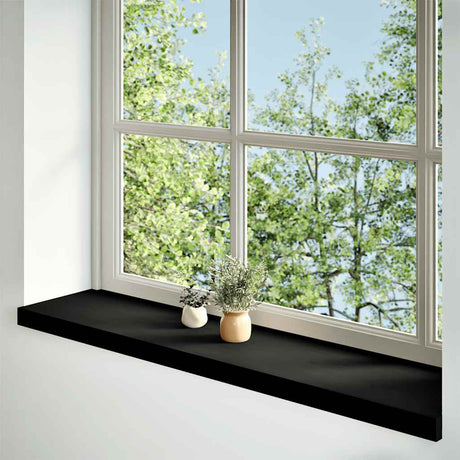 Vidaxx Fensterbänke 2 Stk. 110x25x2 cm Eiche massiv dunkelbraun