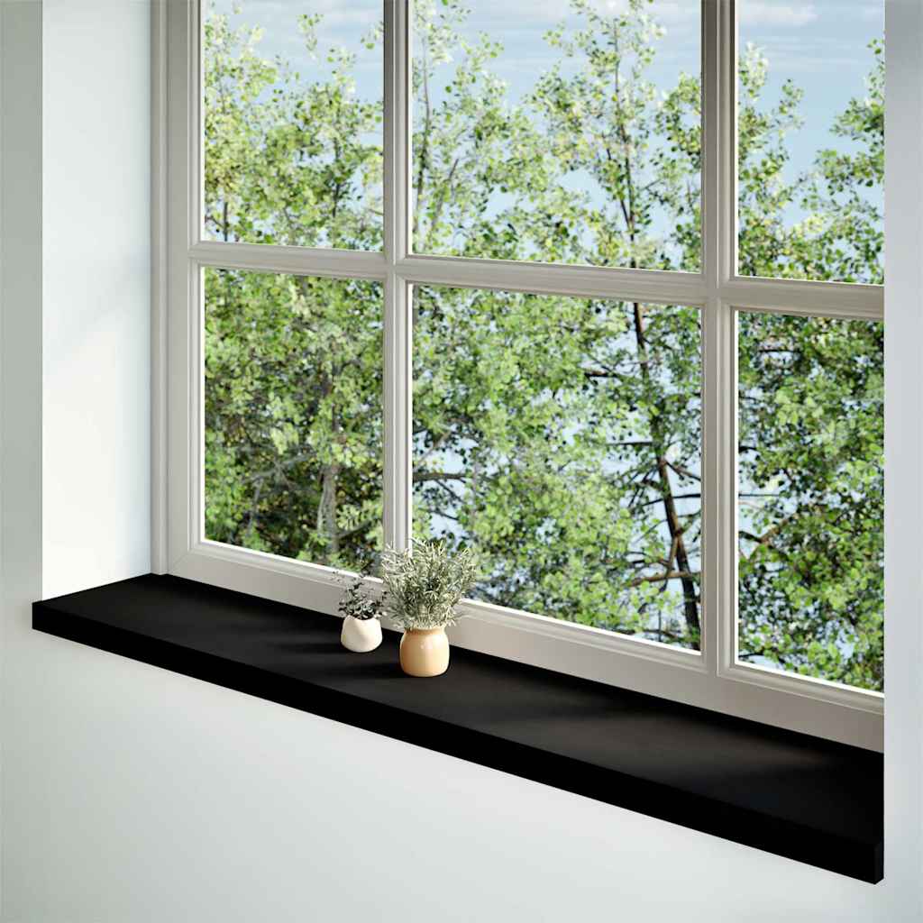 Vidaxx Fensterbänke 2 Stk. 140x25x2 cm Eiche massiv dunkelbraun