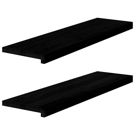 Vidaxx Fensterbänke 2 Stk. 90x30x2 cm Eiche massiv dunkelbraun