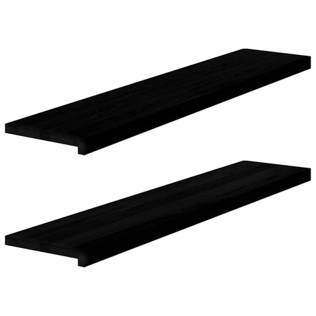 Vidaxx Fensterbänke 2 Stk. 120x30x2 cm Eiche massiv dunkelbraun