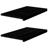 Vidaxx Fensterbänke 2 Stk. 70x40x2 cm Eiche massiv dunkelbraun