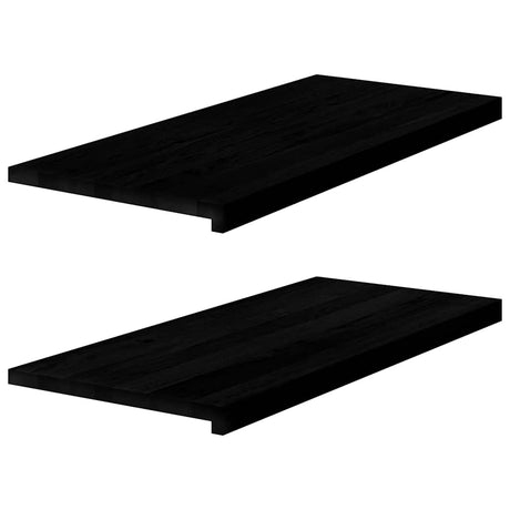 Vidaxx Fensterbänke 2 Stk. 90x40x2 cm Eiche massiv dunkelbraun