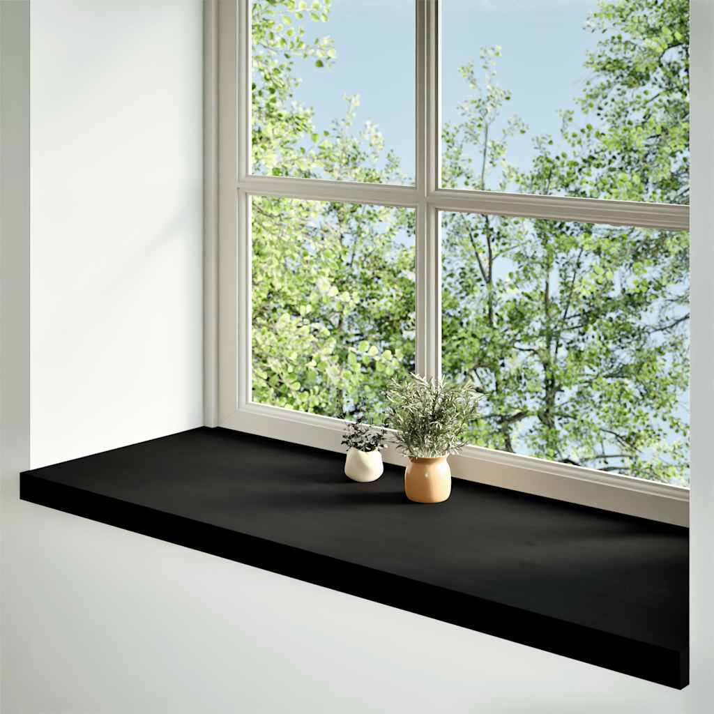 Vidaxx Fensterbänke 2 Stk. 100x40x2 cm Eiche massiv dunkelbraun