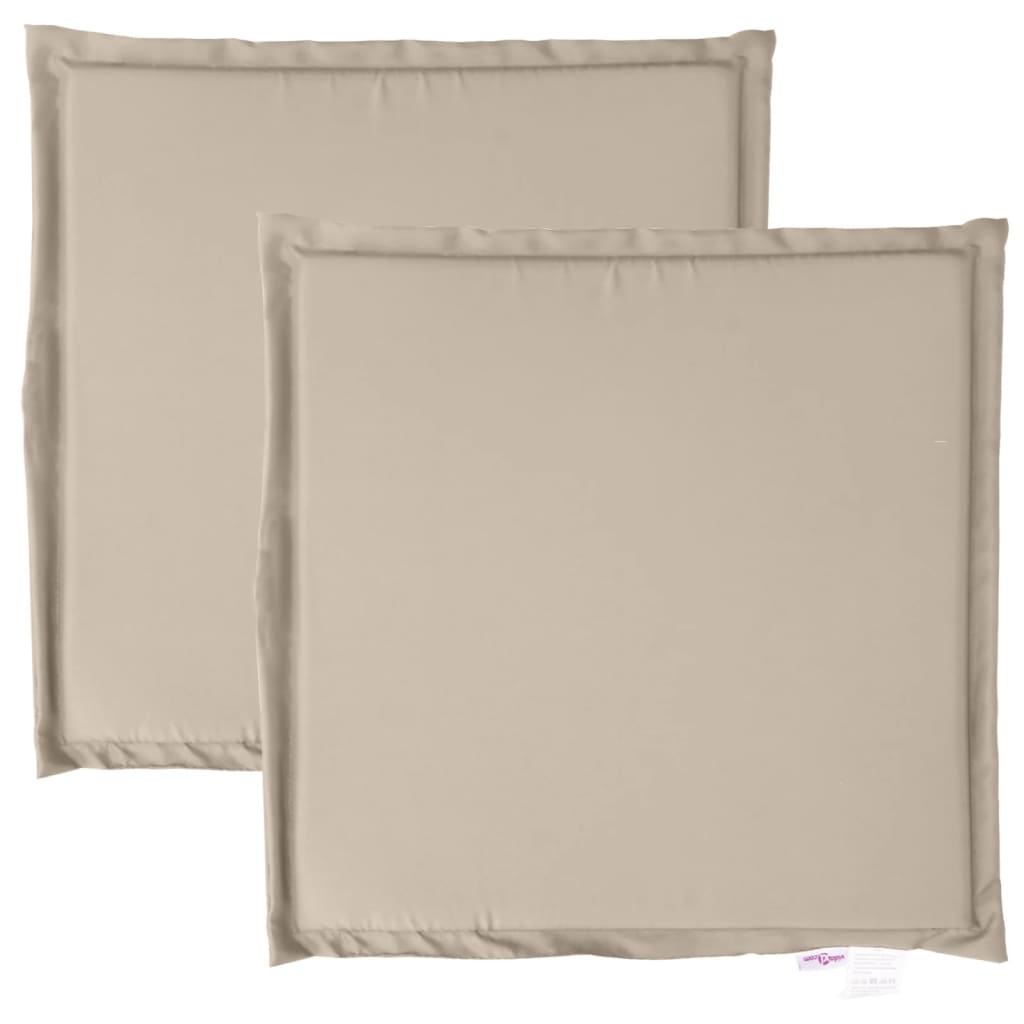 Vidaxx Gartensitzkissen 2 Stück quadratisch 45x45x2 cm taupe
