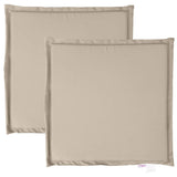 Vidaxx Gartensitzkissen 2 Stück quadratisch 45x45x2 cm taupe