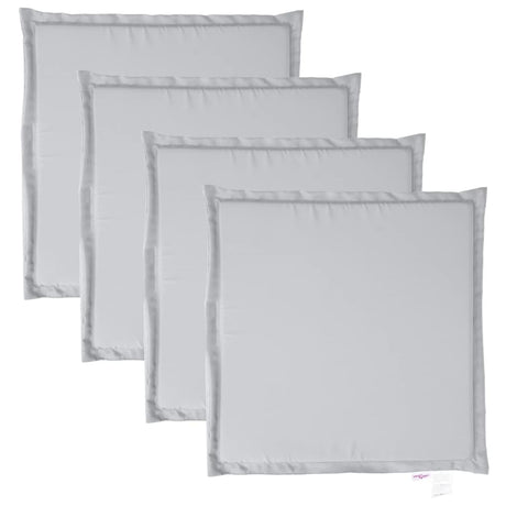 VidaXL Gartensitzkissen 4 Stück quadratisch 45x45x2 cm hellgrau