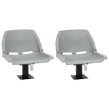 VidaXL 4-teiliges Bootsstuhl-Set klappbar 48x51x41 cm grau
