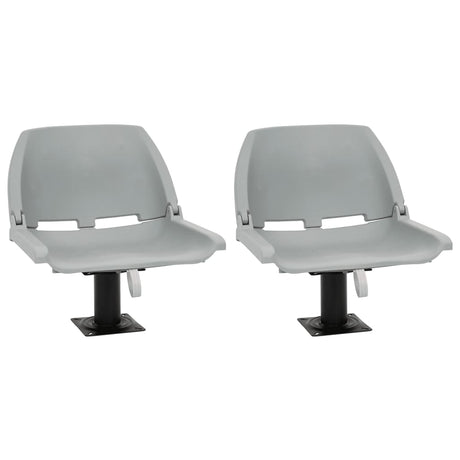 VidaXL 4-teiliges Bootsstuhl-Set klappbar 48x51x41 cm grau