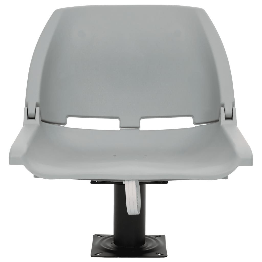 VidaXL 4-teiliges Bootsstuhl-Set klappbar 48x51x41 cm grau
