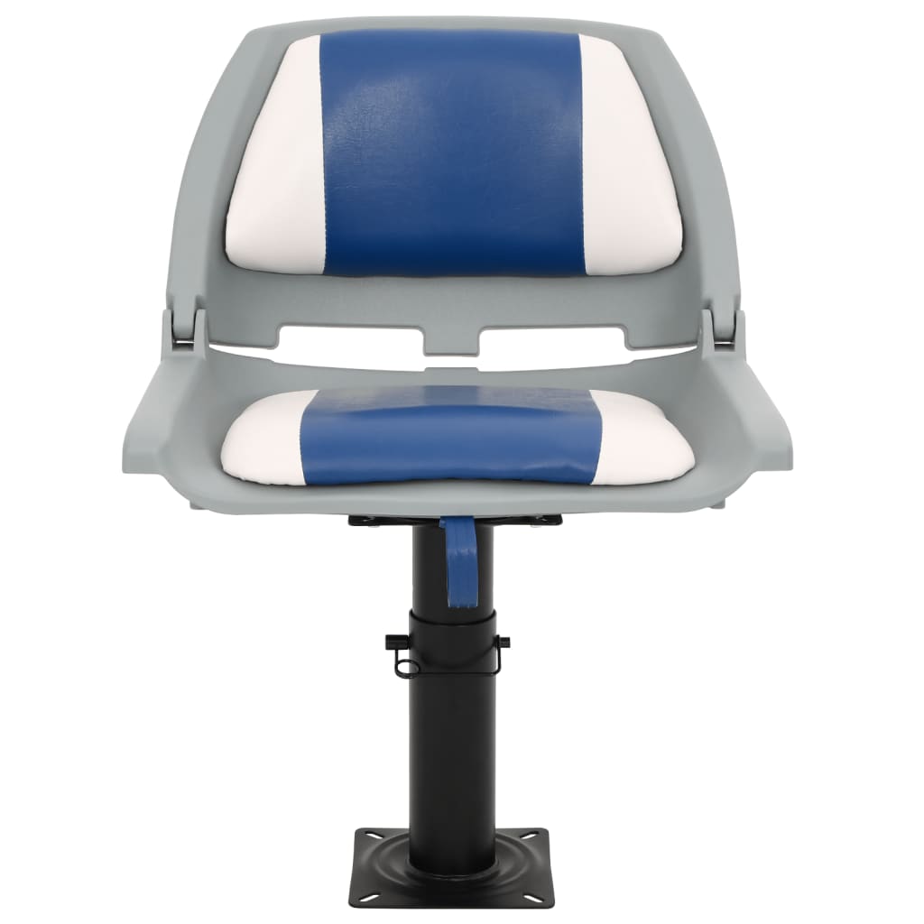 VidaXL 2-teiliges Bootsstuhl-Set klappbar 48x51x41 cm blau und weiß