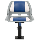 VidaXL 2-teiliges Bootsstuhl-Set klappbar 48x51x41 cm blau und weiß