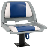 VidaXL 4-teiliges Bootsstuhl-Set klappbar 48x51x41 cm Blau und Weiß