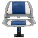 VidaXL 4-teiliges Bootsstuhl-Set klappbar 48x51x41 cm Blau und Weiß