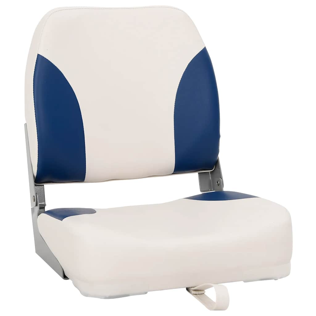 VidaXL 2-teiliges Bootsstuhl-Set klappbar 41x36x48 cm blau und weiß