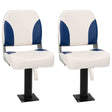 Vidaxx Bootsstuhl 2er Set klappbar 41x36x48 cm blau und weiß