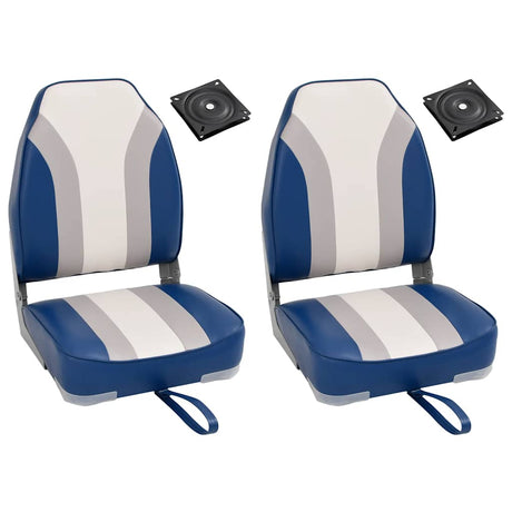 Vidaxl bootstoelen inklapbaar 2 st met hoge rugleuning