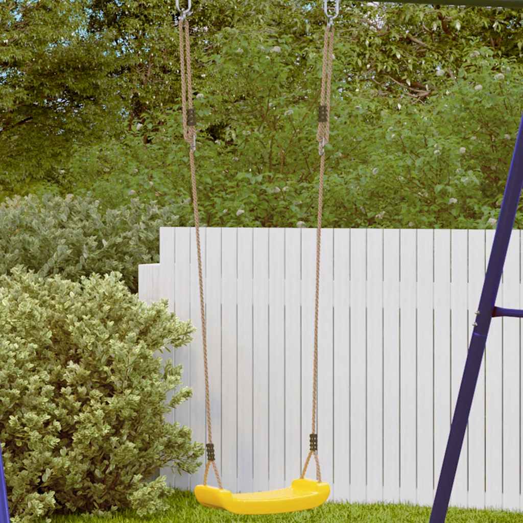 VidaXL Schaukelsitz für Kinder, 1-Personen-verstellbares Seil, gelb