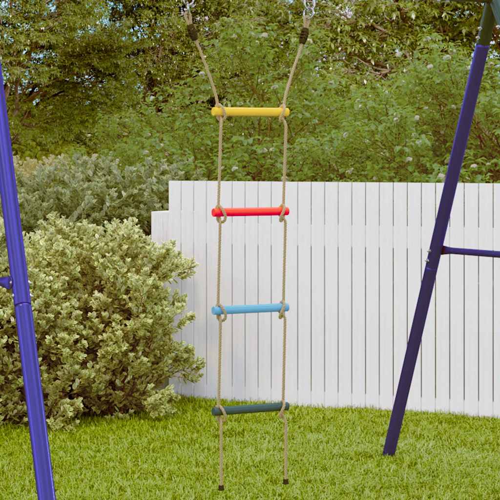 VidaXL Strickleiter für Kinder mit 4 Sprossen, mehrfarbig