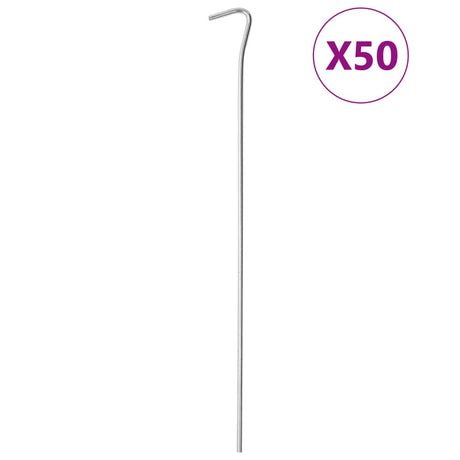 Vidaxl Zeltheringe 50 Stück ø4 mm 30 cm verzinkter Stahl