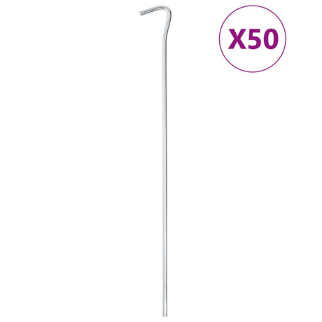 Vidaxl Zeltheringe 50 Stück ø5 mm 30 cm verzinkter Stahl