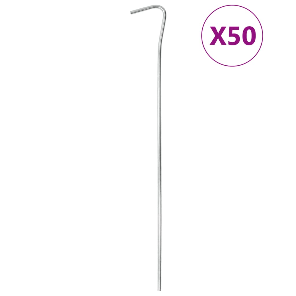 Vidaxl Zeltheringe 50 Stück ø3 mm 23 cm verzinkter Stahl