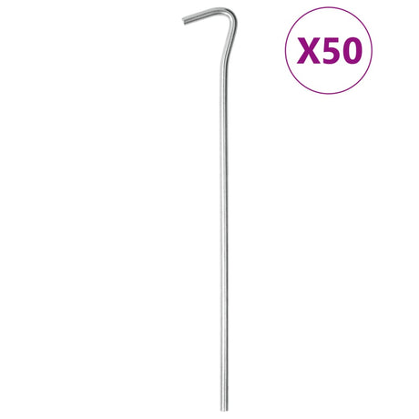 Vidaxl Zeltheringe 50 Stück ø5 mm 23 cm verzinkter Stahl