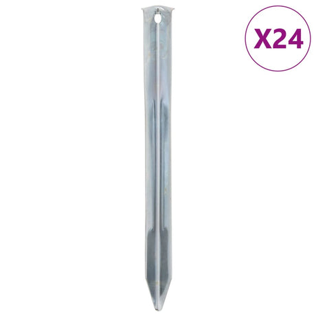 Vidaxl Zeltheringe 24 Stück ø20 mm 22 cm verzinkter Stahl