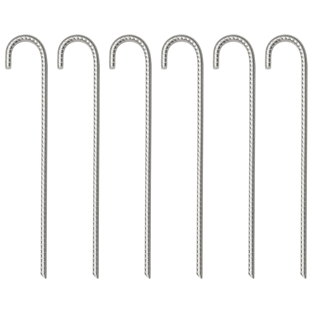 Vidaxl Zeltheringe 6 Stück ø10 mm 37 cm verzinkter Stahl