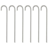 Vidaxl Zeltheringe 6 Stück ø10 mm 37 cm verzinkter Stahl