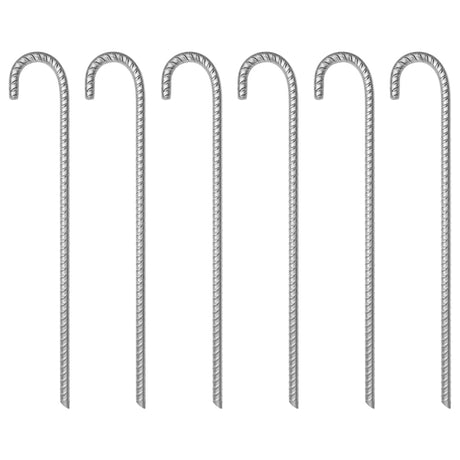 Vidaxl Zeltheringe 6 Stück ø12 mm 41,5 cm verzinkter Stahl