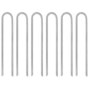 Vidaxl Zeltheringe 6 Stück U-förmig ø7 mm 30 cm verzinkter Stahl