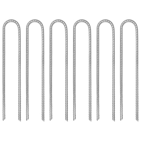 Vidaxl Zeltheringe 6 Stück U-förmig ø7 mm 30 cm verzinkter Stahl