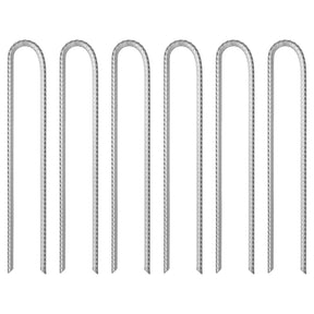 Vidaxl Zeltheringe 6 Stück U-förmig ø10 mm 37 cm verzinkter Stahl