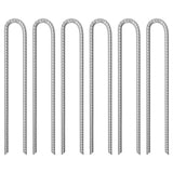 Vidaxl Zeltheringe 6 Stück U-förmig ø12 mm 41,5 cm verzinkter Stahl