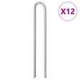Vidaxl Zeltheringe 12 Stück U-förmig ø12 mm 41,5 cm verzinkter Stahl
