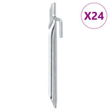 Vidaxl Zeltheringe 24 Stück V-förmig ø20 mm 17 cm verzinkter Stahl