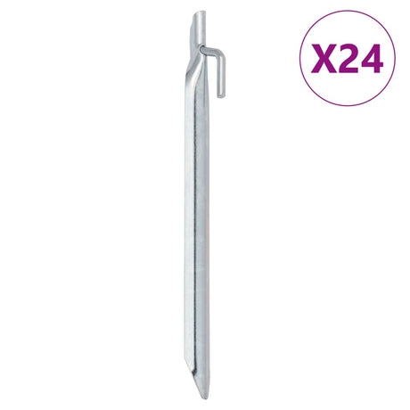 Vidaxl Zeltheringe 24 Stück V-förmig ø20 mm 24 cm verzinkter Stahl