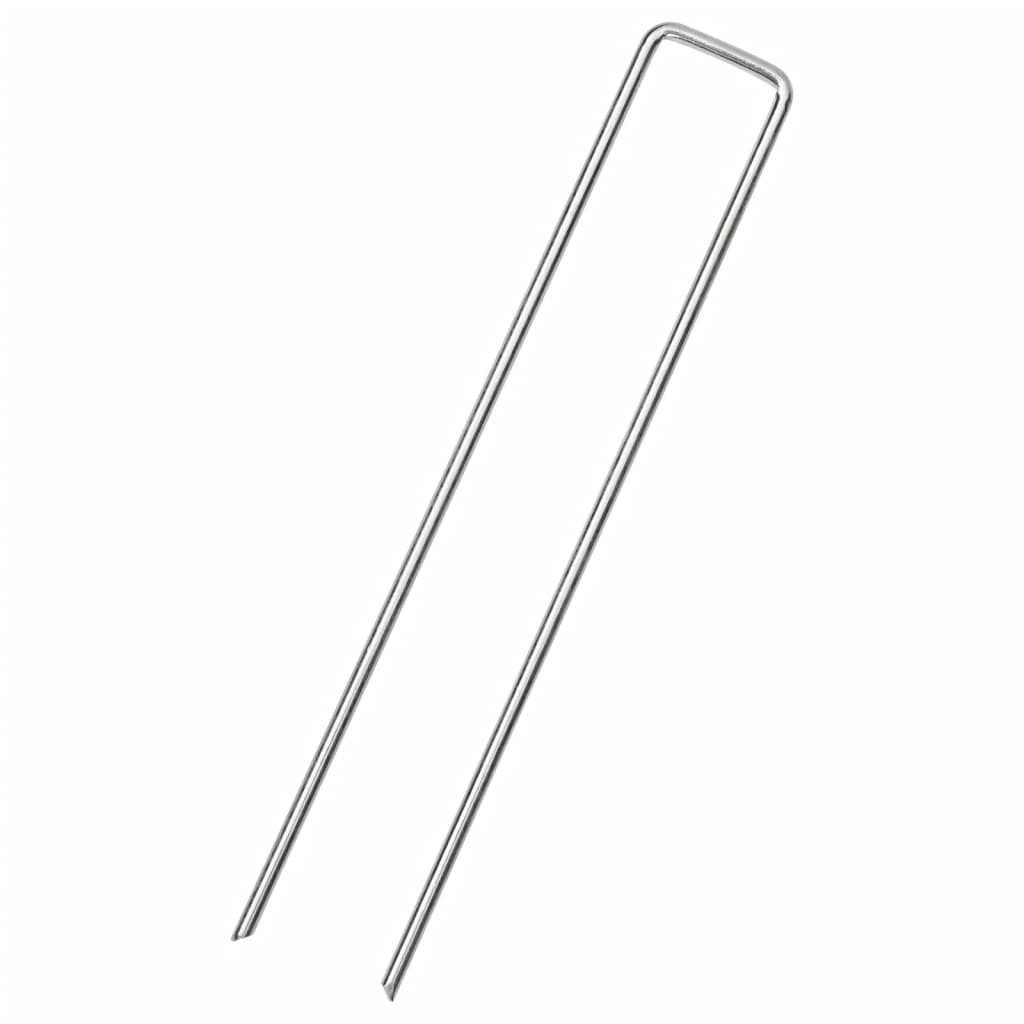 VidaXL Erdnägel 50 Stück U-förmig 20x4 cm verzinkter Stahl
